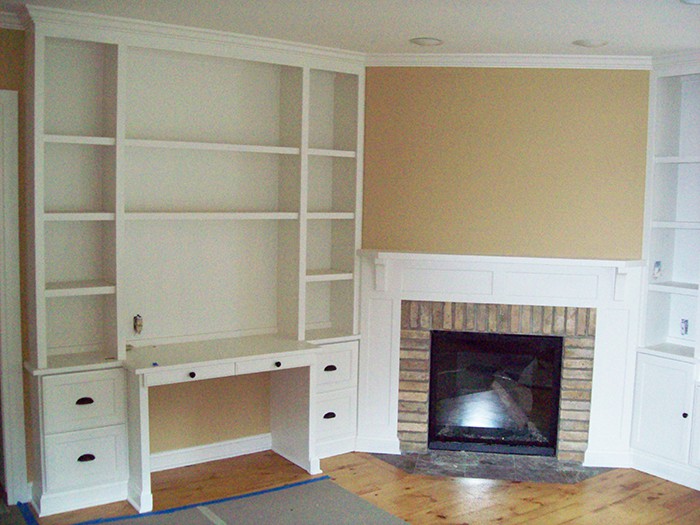 Fireplace front and built-in